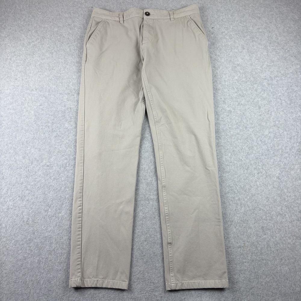 Mugsy Pants Mens 34x32 Beige Chino Teddys Straight Leg Stretch Performance‎